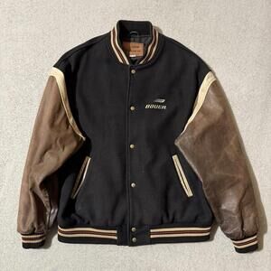 Vintage Bauer Leather Varsity Jacket 2XL Men’s